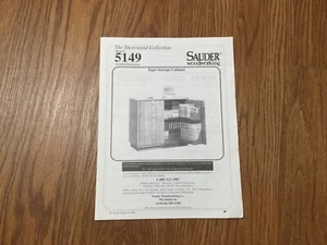 Sauder Woodworking Tape Storage Cabinet Guide Instruction Booklet Pamphlet - Picture 1 of 2