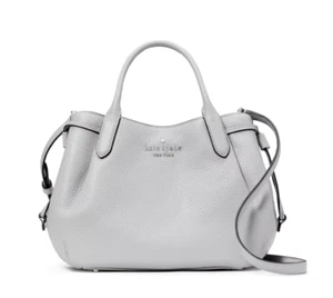 New Kate Spade Dumpling Small Satchel Pebble Leather Mountain Gray - Picture 1 of 5