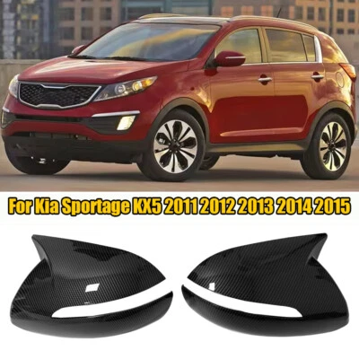 For Kia Sportage KX5 2011-2015 ABS Carbon Fiber Rearview Mirror Cover Shell Caps - Imagem 1 de 4