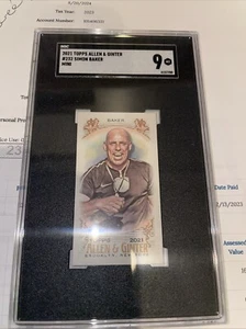 2021 Topps Allen & Ginter's - Mini A&G Back #232 Simon Baker (RC) - Picture 1 of 3