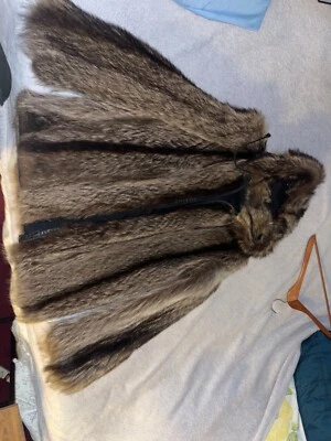 Abrigo de piel vintage multicolor mujer talla grande Foto 1 de 3