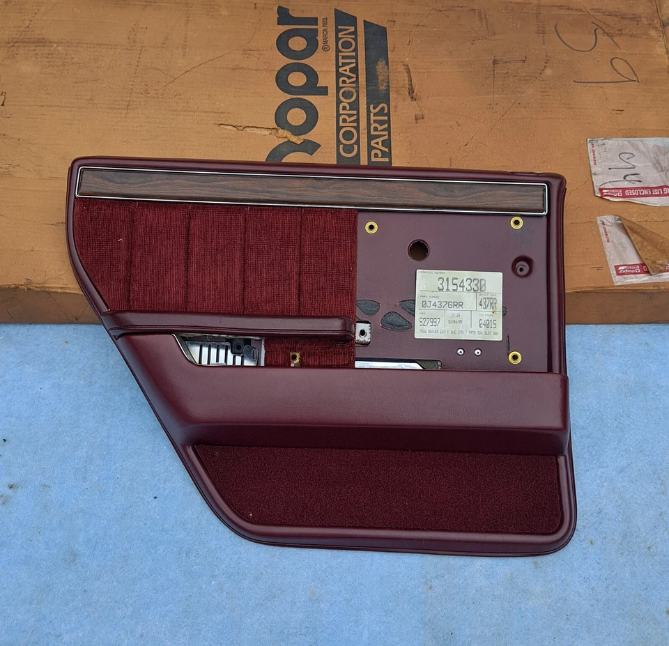 1988 1989 Chrysler New Yorker Dodge Dynasty NOS MoPar Left Rear DOOR TRIM PANEL - Image 1 of 4