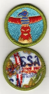 Wood Carving Merit Badge, Type K, "BSA 2010" Back (2010-12), Mint! - Picture 1 of 1