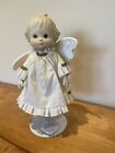 Holly Babes Large Angel Doll Ruth Morehead 1984 Porcelain 9” Enesco Euc