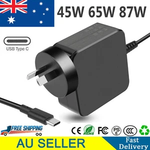 45W 65W 90W USB-C PD Type-C AC Adapter Laptop Charger Universal Power Supply AU - Picture 1 of 31