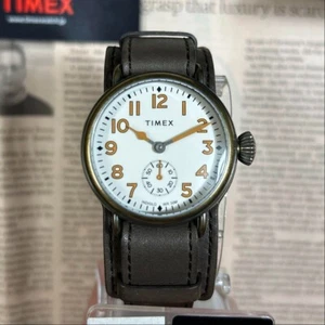 Timex Midget Watch Quartz 38mm Men's White Dial Round TW2R87900 Used Japan - Picture 1 of 9