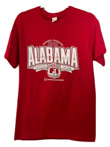 Camiseta manga corta de fútbol americano de los campeones nacionales de la NCAA Alabama Crimson Tide 2020 - Imagen 1 de 3