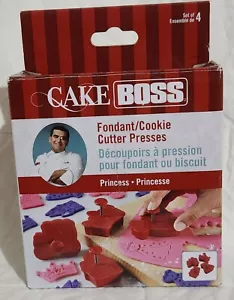 Cake Boss Fondant Cookie Biscuit Cutter Pressers Princess Theme 4 Set New in Box - Picture 1 of 7
