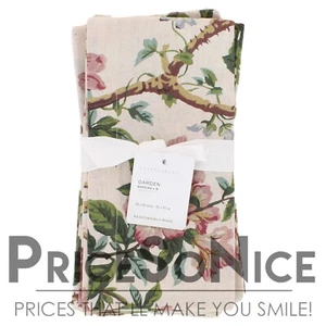 Pottery Barn Flax Garden Floral Cotton/Linen Napkins - Set of 4 MSRP - Picture 1 of 2