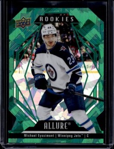 2022-23 Upper Deck Allure Michael Eyssimont Green Rainbow Die Cut /99 WINNIPEG