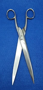 VINTAGE LONG DRESS MAKING SCISSORS. FORGED STEEL. 10" - Picture 1 of 6