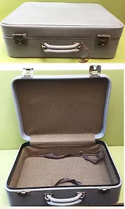 VALISE BAGAGE A MAINS ANCIEN 1940 SKAÏ - Foto 1 di 7