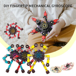 Fingertip Spinning Top Deformable Stress Relief Toy Transformable Mechanical AU^