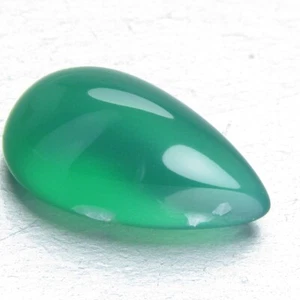 Increíble piedra preciosa suelta cabujón de ónix verde natural de 6,16 quilates con forma de pera - Imagen 1 de 5