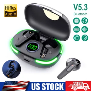 Bluetooth Wireless Earbuds Headsets Earphones Headphones For iPhone Android New - Picture 1 of 16