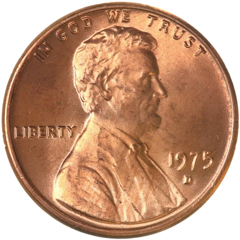 1975 D Lincoln Memorial Cent BU Penny US Coin Cover