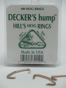 Decker Manufacturing Company, Decker's Hump Hill's No.3 Hog Rings,100 Count Box - Picture 1 of 1
