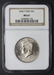 2006-P SMS Kennedy Half Dollar NGC MS 67 - COINGIANTS - - Picture 1 of 2