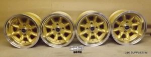 13x7 CERCHI IN LEGA SUPERLITE - 7x13 -7ET 4X101.6 ORO - SET DI 4 MINI CLASSICI - Foto 1 di 4