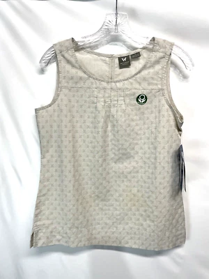 White Sierra Sleeveless Tan Women's Outdoor Activewear Ecowear Top NEW S - Image 1 of 4