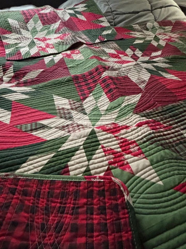 NUEVO Juego de cama edredón reversible a cuadros Buffalo DOBLE colcha Navidad Lodge + farsa Foto 1 de 4