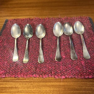 Antique Silverplate Soup Spoon Set Of 6 BENEDICT PLATE Silverware 7.25” - Bild 1 von 11