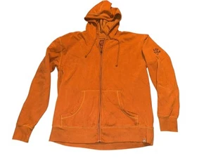 Life is Good Hoodie Mens L Soft Orange Full Zip Sweatshirt Jacket  Large - Picture 1 of 5