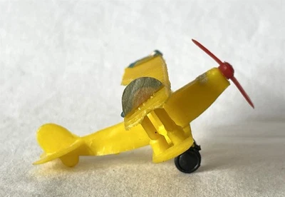 Avión biplano juguete plástico vintage años 70 hecho en Hong Kong #A432 Foto 1 de 4