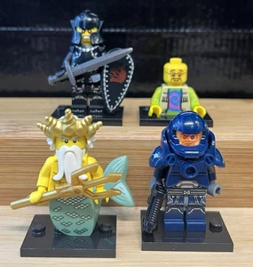 LEGO Minifigure Series 7 Ocean King, Galaxy Patrol, Hippie, Evil Knight Lot. - Picture 1 of 5