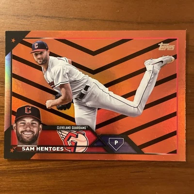 2023 Topps Update Series - Sam Hentges #US327 Orange & Black Foil - Image 1 of 2