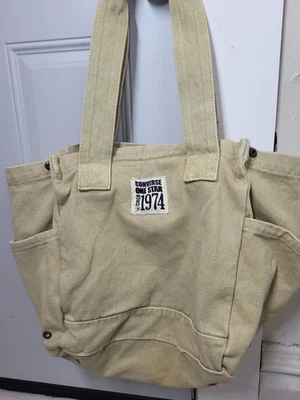 Converse One Star Circa 1974 White Ivory Canvas Medium Tote Bag LARGE  - Image 1 of 4