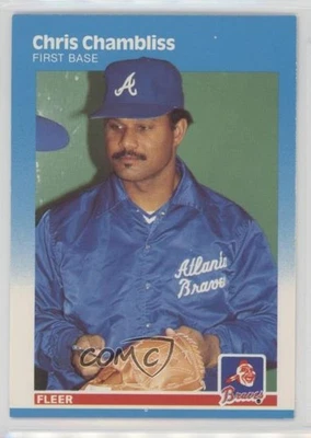 1987 Fleer Chris Chambliss #513 - Image 1 of 2