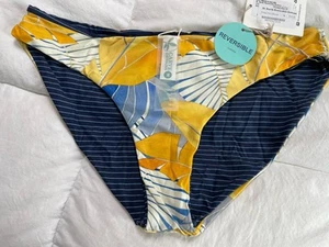 Toad & Co Carve Designs St. Barth reversible Bikini Bottom Wahine/Navy Bayside M - Picture 1 of 5