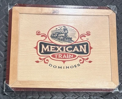 Mexican Train Dominoes – Front Porch Classics – Wood Storage Box Factory Sealed - Image 1 of 4