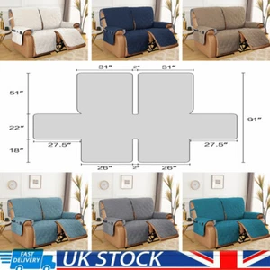 2 Seater Sofa Recliner Chair Cover Slipcover Armchair Couch Waterproof Protector - Picture 1 of 59