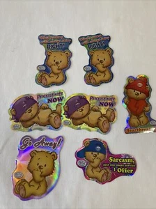 Lote 7 Osos Rebeldes "¡Los que no les importa!" Pegatinas para máquina expendedora - Imagen 1 de 2
