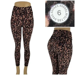 Lululemon Women 6 Invigorate Tight LW5CT8S Floral Coral Black Print 24” Rare EUC - Picture 1 of 13