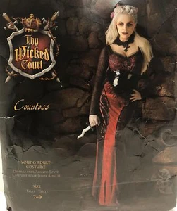 Countess Thy Wicked Court Vampire Witch Fancy Dress Up Halloween Teen Costume - Picture 1 of 2