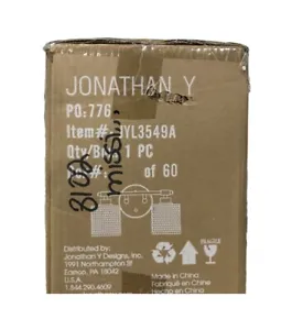 JONATHAN Y Spaulding 13 in. 2-Light Iron/Chevron Pattern Glass Vanity Light - Picture 1 of 2