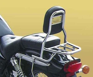 Schienalino passeggero tubolare cromato con portapacchi Suzuki Marauder 125 250 - Imagen 1 de 3