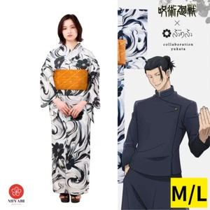 Jujutsu Kaisen Damen Yukata & Obi Set Suguru Geto Modell Schwarz Größe M/L Japan - Bild 1 von 19