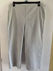 Pantaloni donna Chico’s Crop nuovi con etichette taglia 3 (16) così dimagranti Juliet gamba slim a righe - Foto 1 di 10