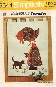 1970's VTG Simplicity Holly Hobbie Transfer Wall Hanging Pattern 6544 UNCUT - Picture 1 of 2