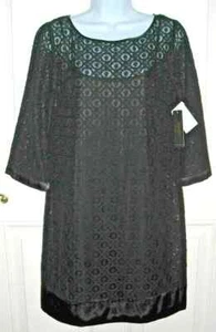 Laundry by Shelli Segal Black Lace Retro Evening Formal Dress Size 6 NWT $195 - Picture 1 of 5