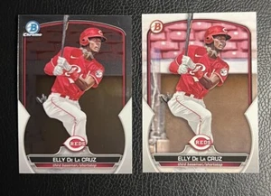 2023 Bowman Chrome Elly De La Cruz #BCP-65 Prospect Chrome + Paper Red - Bild 1 von 2