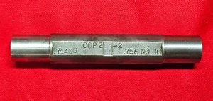 Vintage Copeland Go NO Go Smooth Pin Gage GO .744" No GO .756", Made In USA - Picture 1 of 5