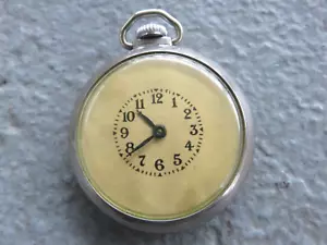 Vintage Ingraham Dollar size Wind Pocket Watch good running order new crown - Picture 1 of 4
