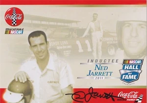 Carta Eroe Ned Jarrett Autografata "Hall Of Fame Inductee" 4x6 NASCAR 2013 - Foto 1 di 2