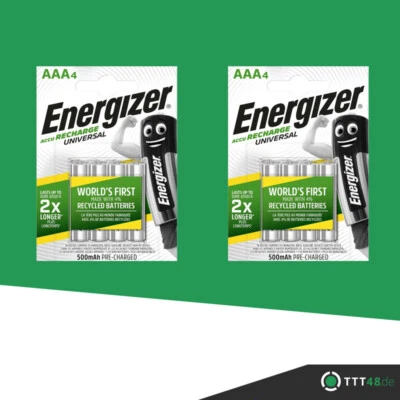 8 x Energizer 500mAh Universal NiMh Akku Accu AAA Micro HR03 1,2V DECT Telefon   - Bild 1 von 3
