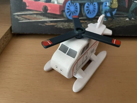 Authentic Fisher-Price Wooden Thomas Train Harold the Helicopter with Magnet! Cover